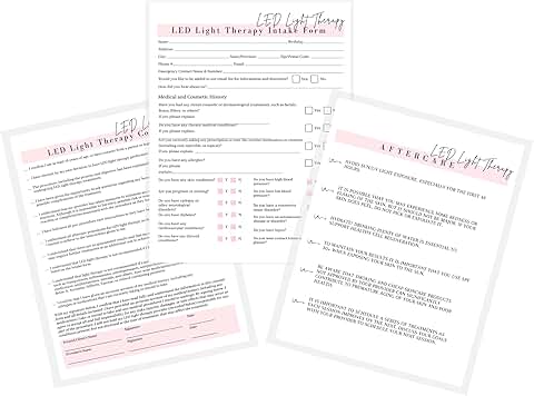 LED Light Therapy Client Consent and Aftercare Forms