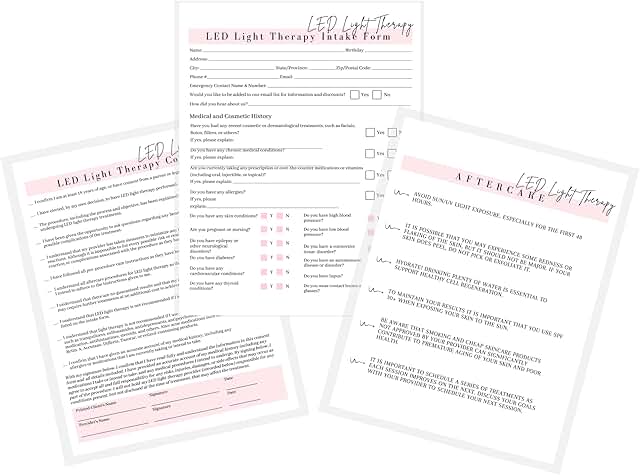 LED Light Therapy Client Consent and Aftercare Forms
