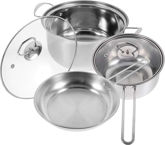 Silicone Cooking Utensils Set with Stainless Steel Pot