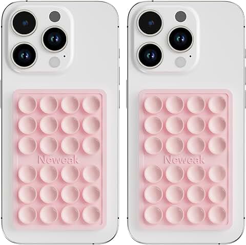 Two Silicone Suction Phone Holders for Hands-Free Use