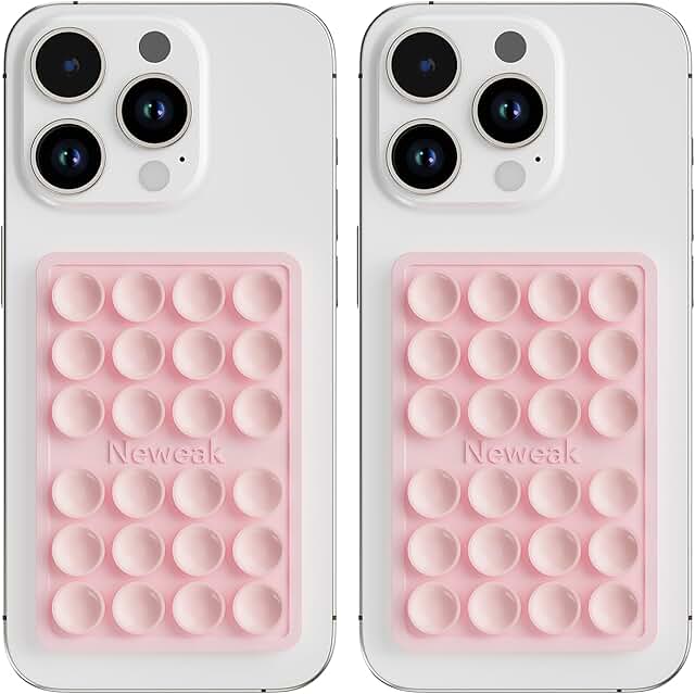 Two Silicone Suction Phone Holders for Hands-Free Use