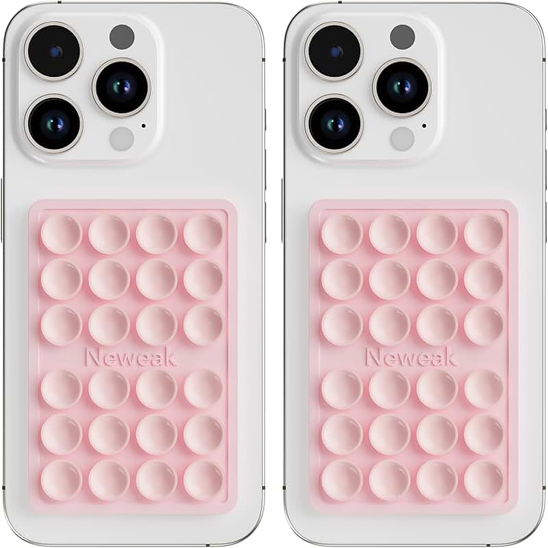 Two Silicone Suction Phone Holders for Hands-Free Use