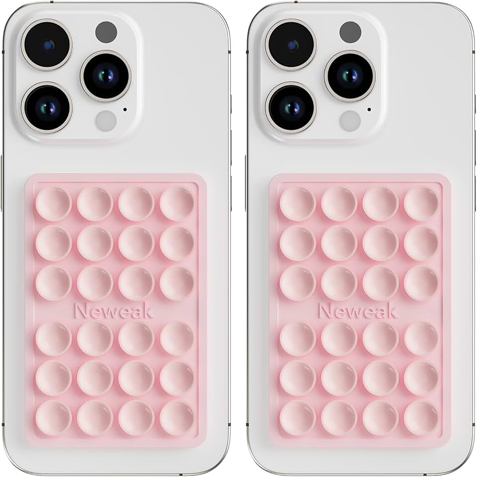 Two Silicone Suction Phone Holders for Hands-Free Use