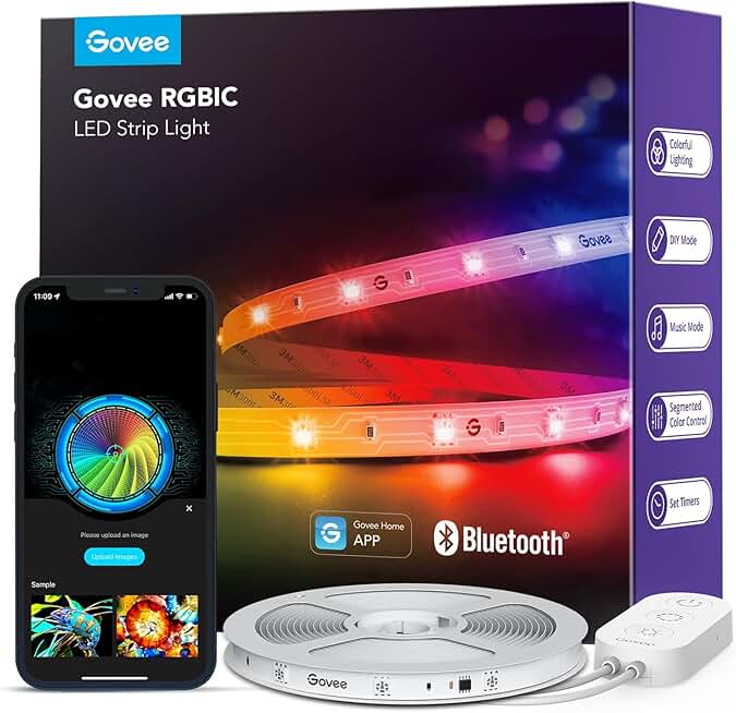 RGBIC LED Strip Lights with App Control and Music Sync