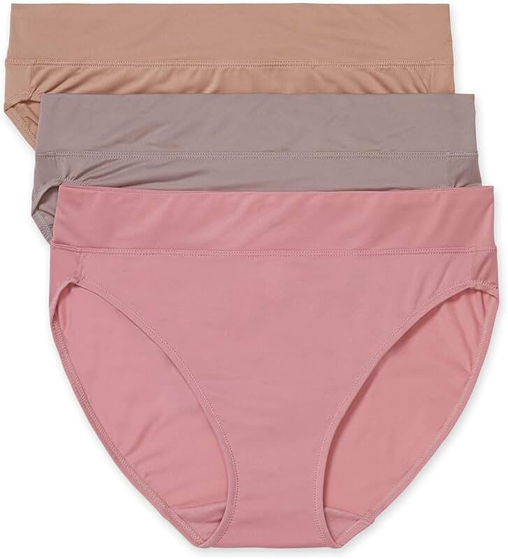 Women's microfiber hi-cut underwear, 3-pack, XX-Large