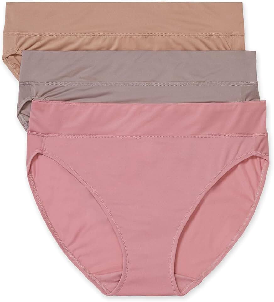 Women's microfiber hi-cut underwear, 3-pack, XX-Large