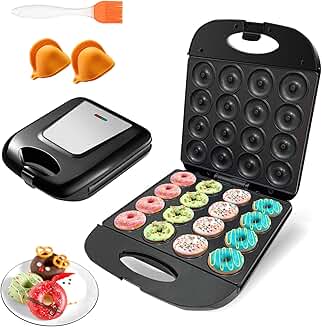 Mini Donut Maker for Home with 16 Holes