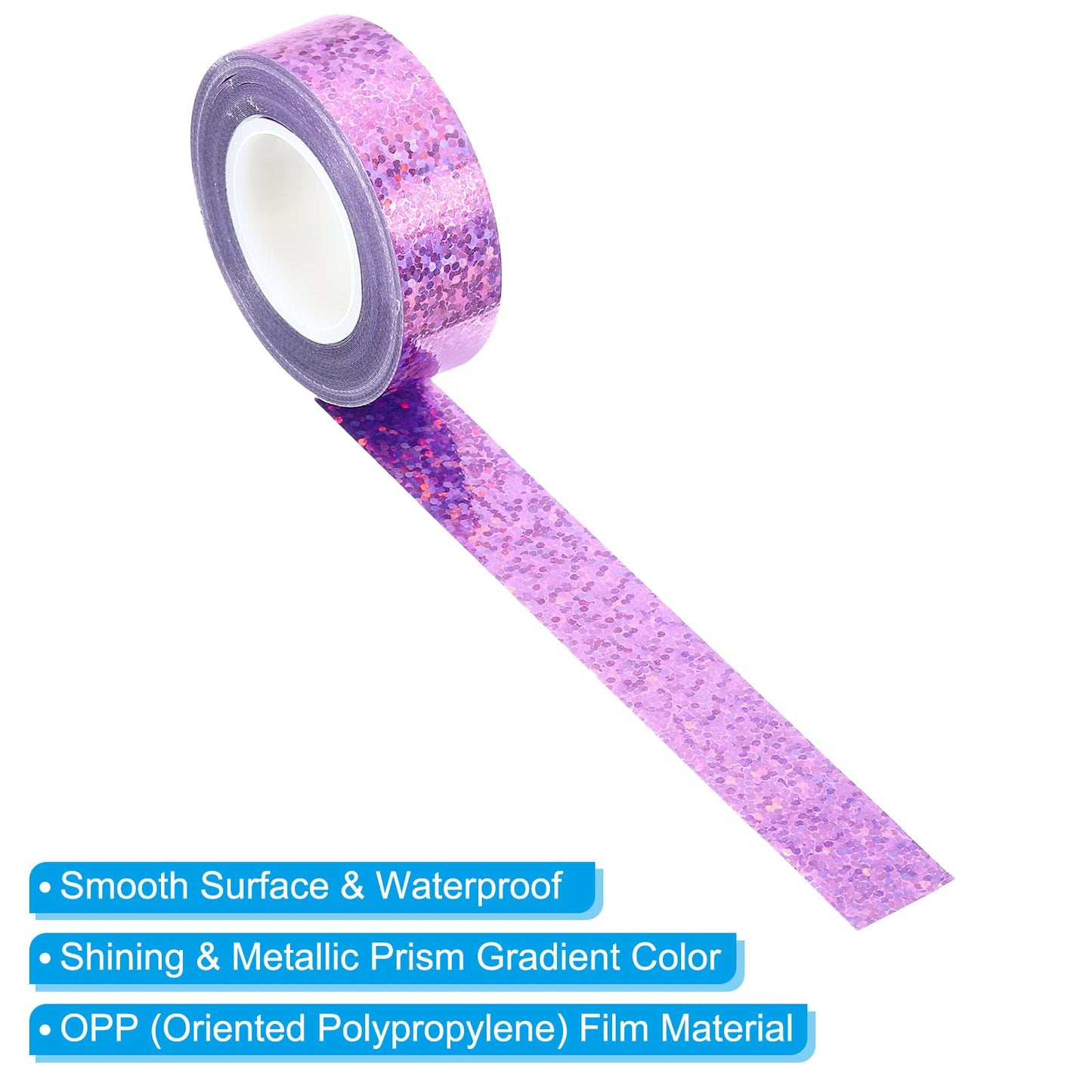 Holographic Tape Set 15mm x 5m 4 Pack Pink Purple
