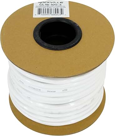 16 AWG 100ft 4-Conductor Speaker Wire for In-Ceiling Audio