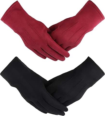 Women's Warm Touch Screen Gloves, 2 Pairs