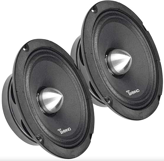 1000W Car Midrange Speakers, 4 Ohm, Bundle of 2