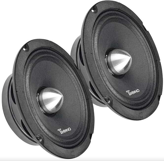 1000W Car Midrange Speakers, 4 Ohm, Bundle of 2