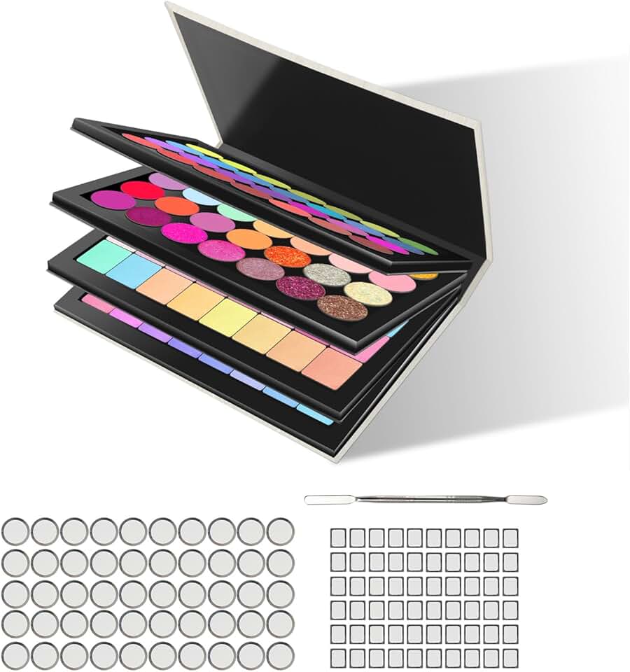 4-Layer Empty Magnetic Palette with Accessories