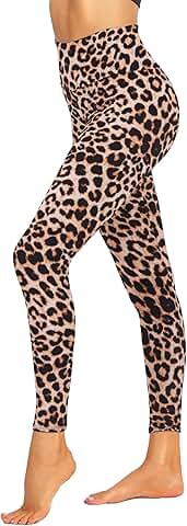 High Waist Tummy Control Printed Leggings for Women
