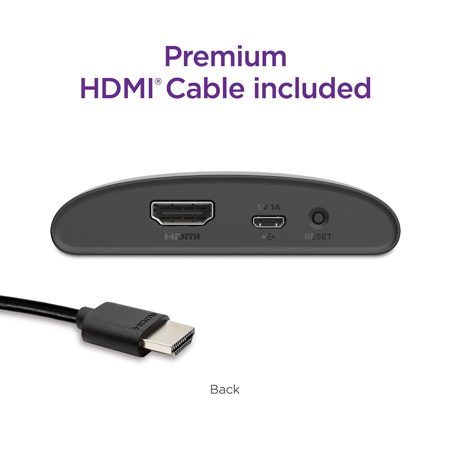 Express 4K+ 2021 | Streaming Media Player HD/4K/HDR with Smooth Wireless Streaming and Voice Remote with TV Controls, Includes Premium HDMI Cable