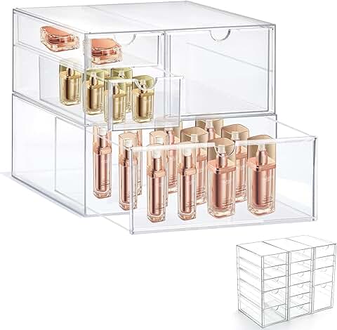 4 and 15 Drawer Acrylic Storage Units