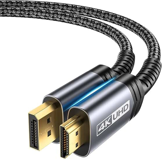 4K DisplayPort to HDMI Cable, 10FT, 5 Pack