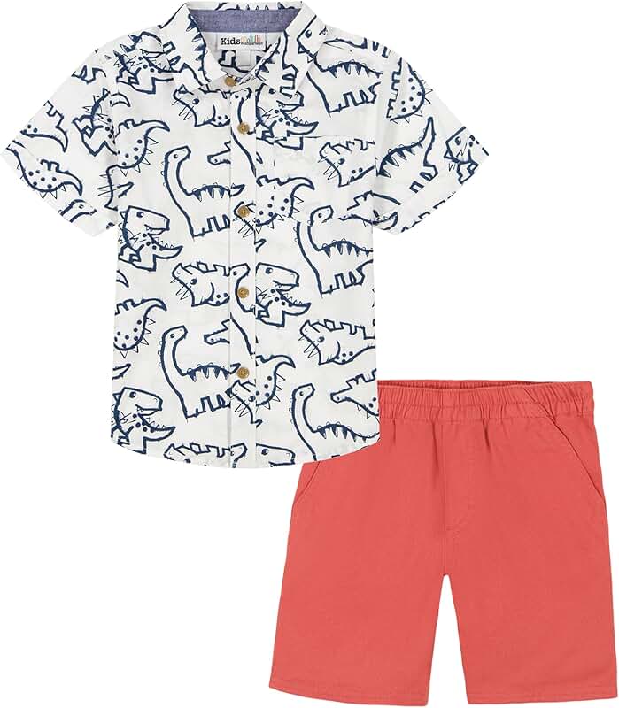 Boys' Two-Piece Woven Short Set