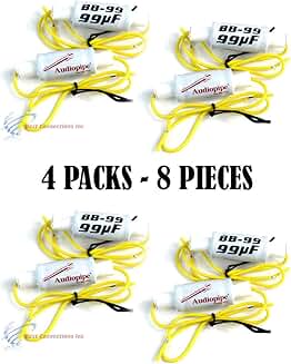 Set of four 99uF bass blockers for speakers