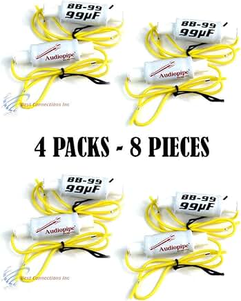 Set of four 99uF bass blockers for speakers