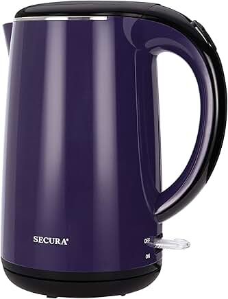 Stainless Steel Double Wall Electric Water Kettle 1.8 Qt