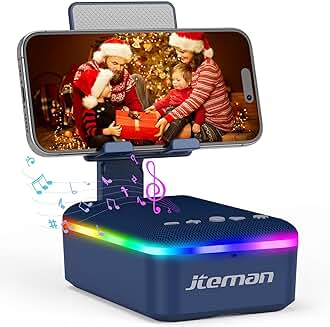 Gift Set with Phone Stand, Bluetooth Speaker, LED Light, and Lanyard