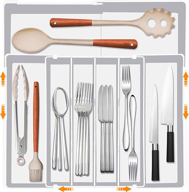 Expandable Silverware Drawer Organizer for Kitchen