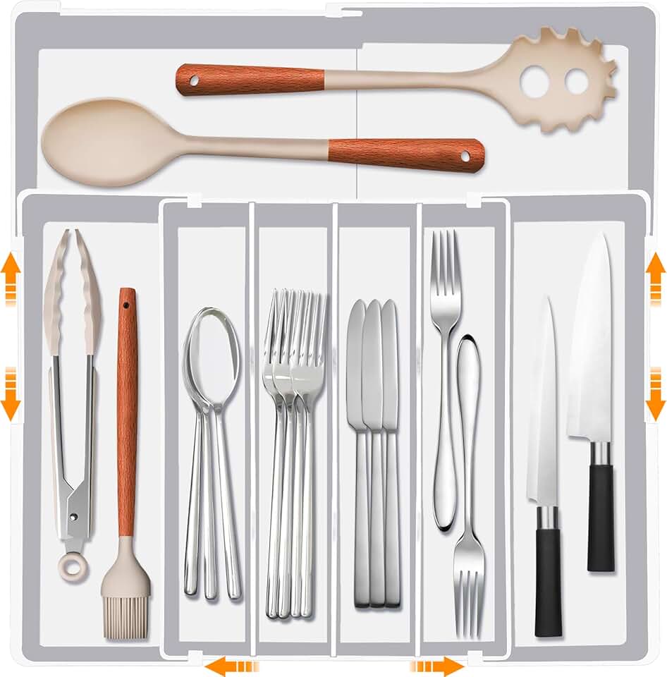 Expandable Silverware Drawer Organizer for Kitchen