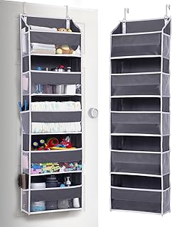 Over Door Organizer with 5 Large Pockets and Mesh Sides