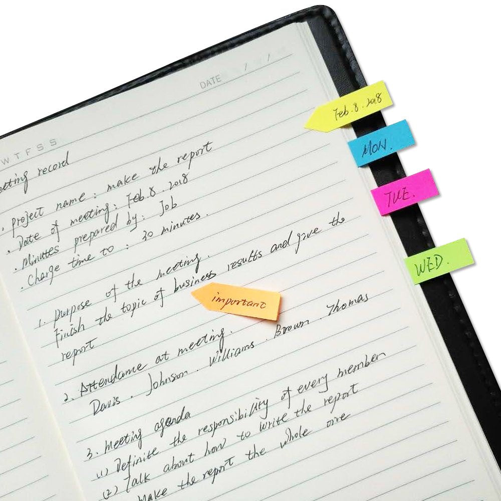Set of 640 Sticky Notes, Index Tabs, and Organizer