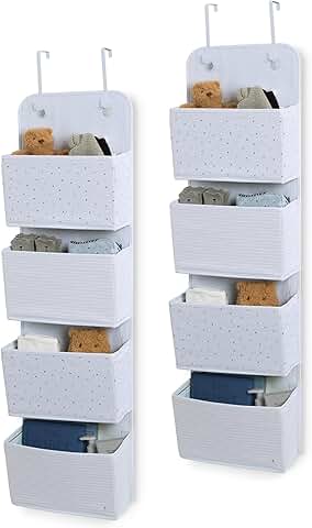 Blue 2-Pack Over-the-Door Baby Storage Organizer