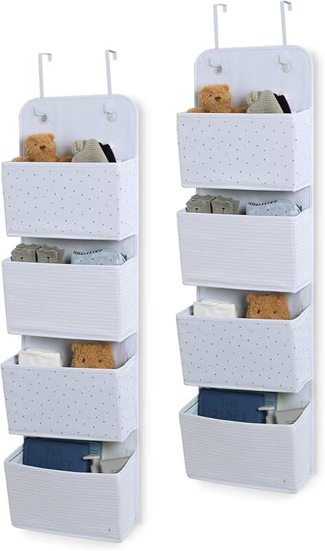 Blue 2-Pack Over-the-Door Baby Storage Organizer
