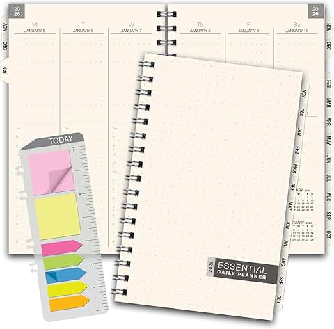 2026 Monthly and Weekly Planner with Tabs, 5x8