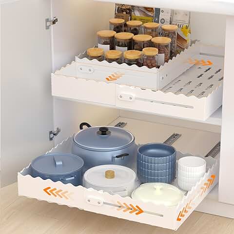 Expandable 4-Way Pull Out Cabinet Organizer