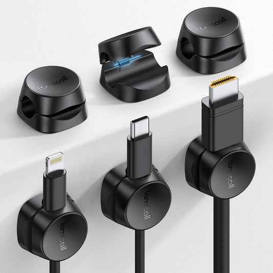 Spring Cable Holder Clips for Desk and Wall