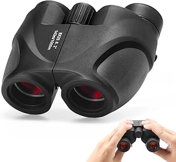 8x25mm Compact Binoculars for Adults with Clear View