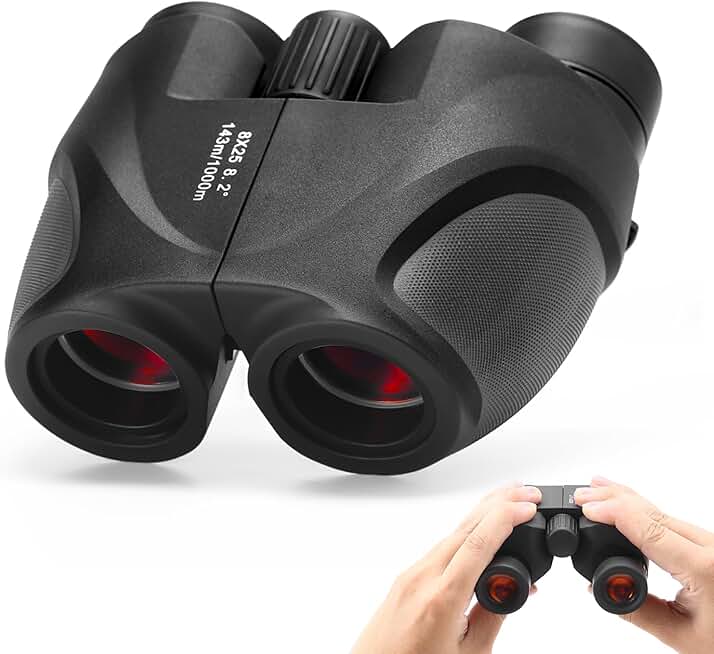 8x25mm Compact Binoculars for Adults with Clear View