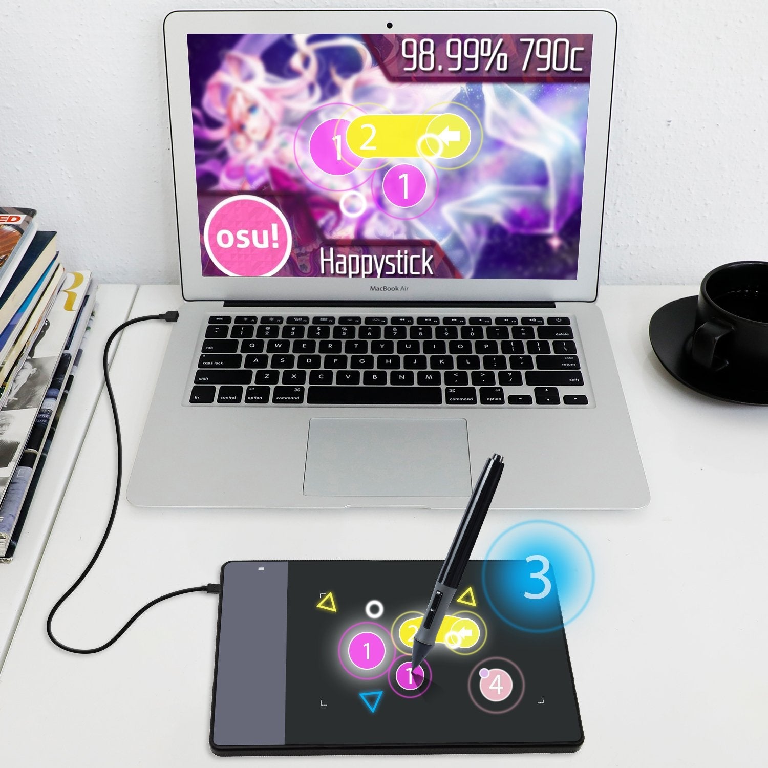 420 OSU Tablet Graphics Drawing Pen Tablet with Digital Stylus - 4 x 2.23 Inches