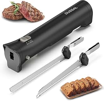 Cordless Electric Knife with 4 Stainless Steel Blades