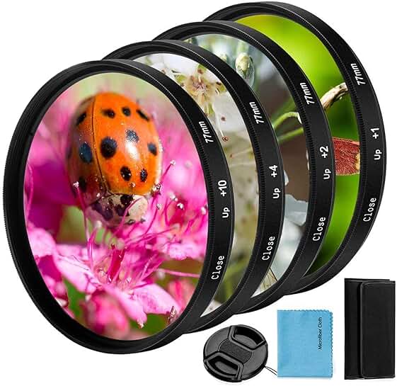 82mm 4-Piece Close-up Filter Kit for DSLR Cameras