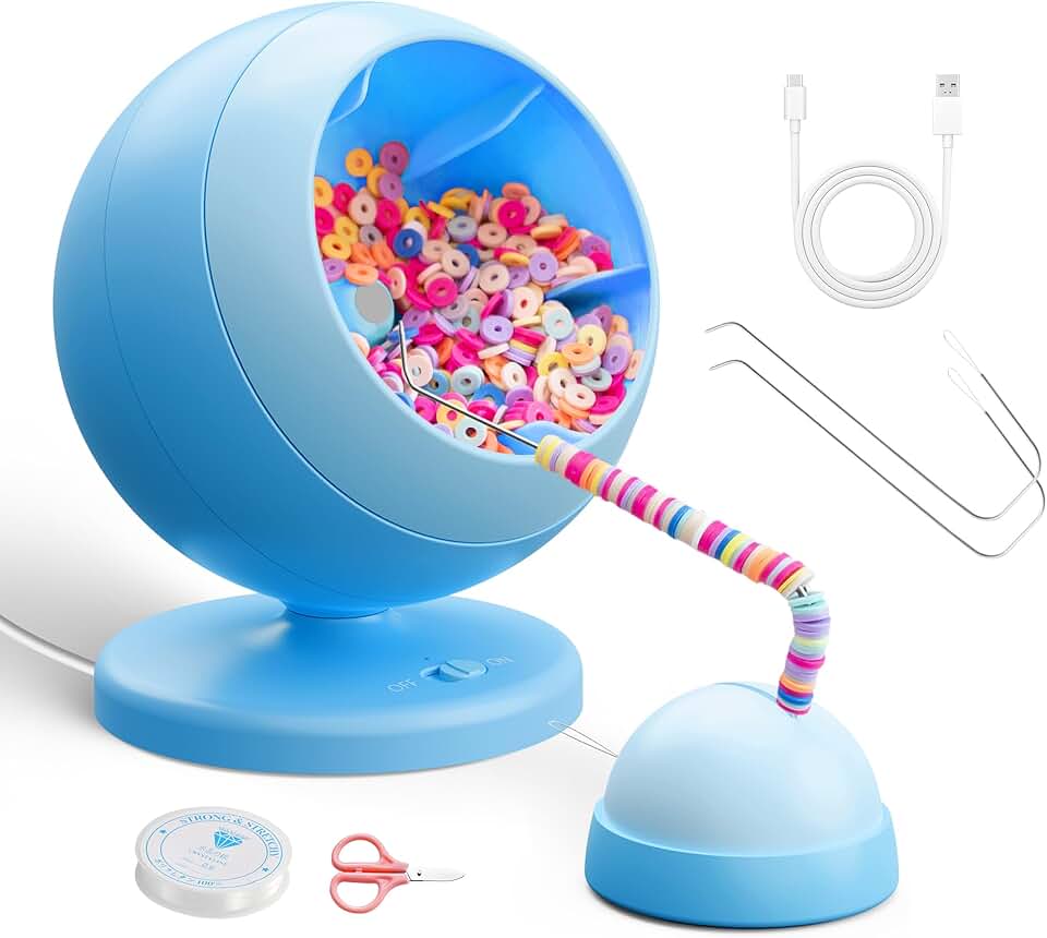 Electric Bead Spinner for Jewelry Making with 2 Needles