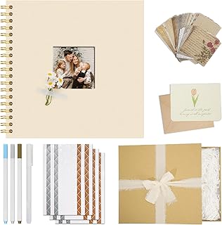 8x8 Inch Linen Scrapbook Album Gift Set