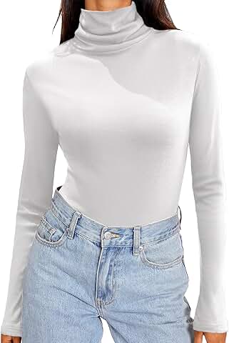 Women's Long Sleeve Turtleneck Shirt for Fall 2024