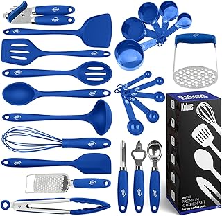24-Piece Silicone Kitchen Utensil Set for Cooking