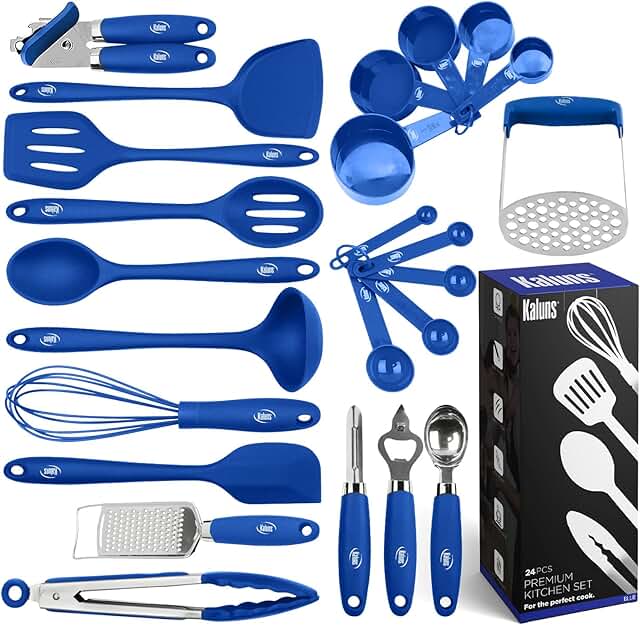 24-Piece Silicone Kitchen Utensil Set for Cooking
