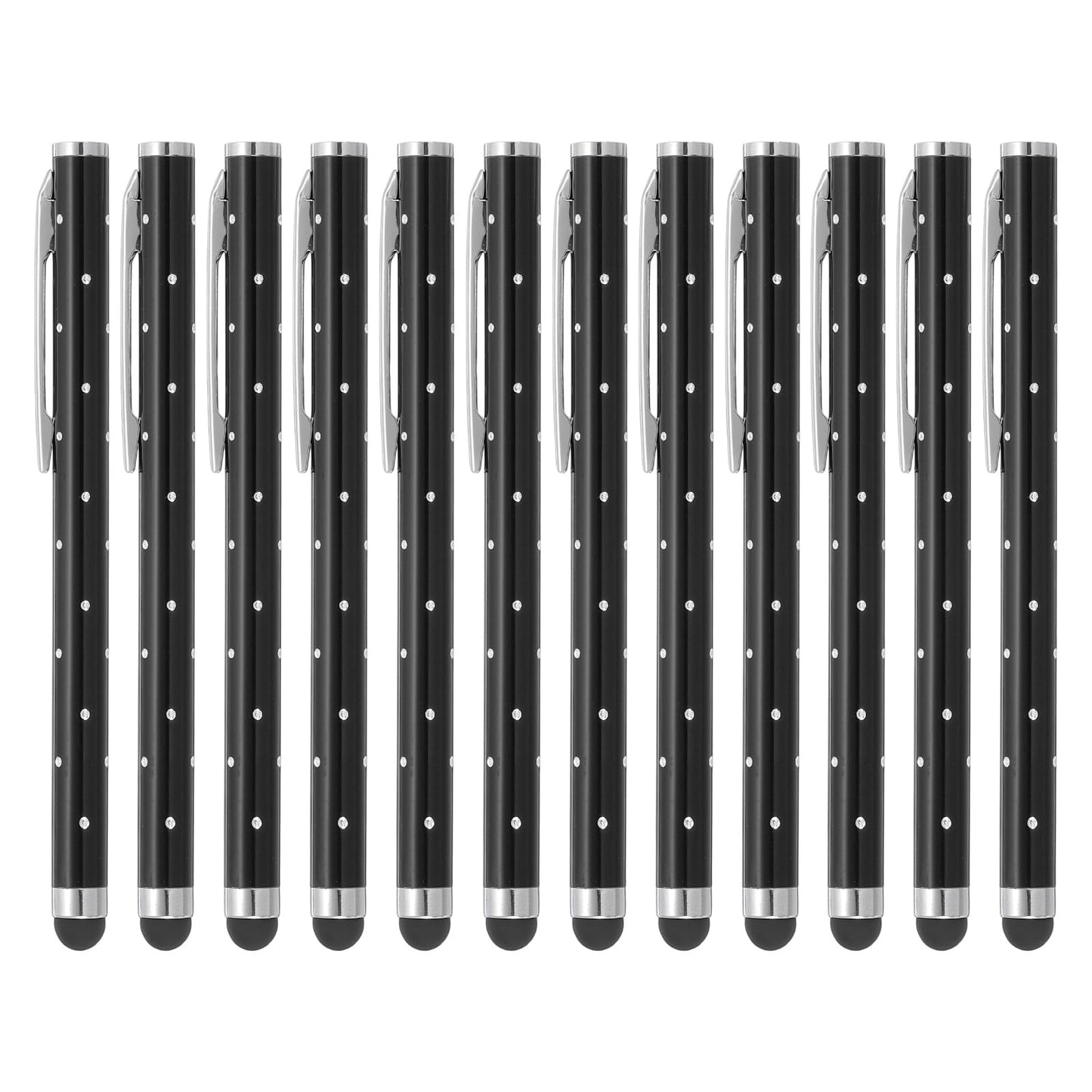 Set of 12 Crystal Metal Stylus Pens for Touch Screens