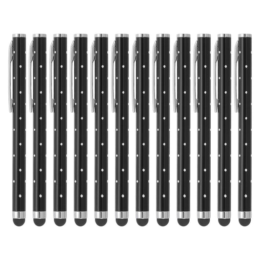 Set of 12 Crystal Metal Stylus Pens for Touch Screens