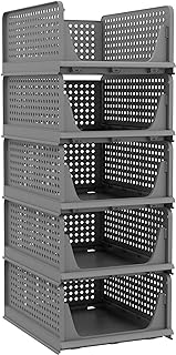 Pinkpum 5 Pack Folding Closet Organizers for Storage