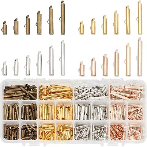 Set of 480 Slider End Clasps in Four Colors