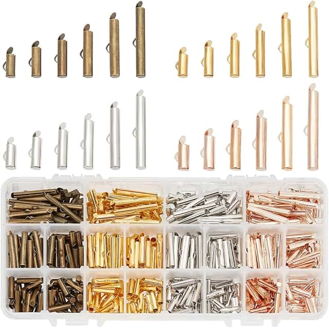 Set of 480 Slider End Clasps in Four Colors